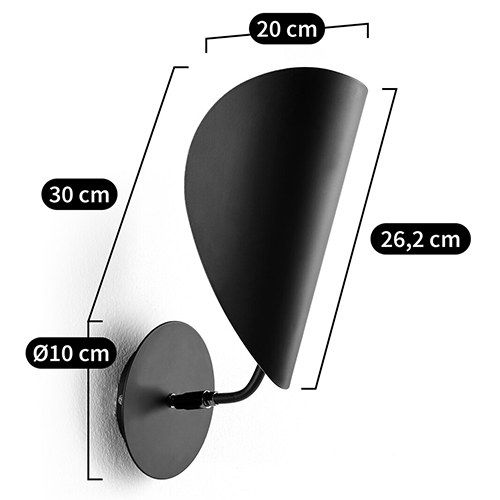 Бра с поворотным плафоном Aracea Black Wall Lamp в Костроме