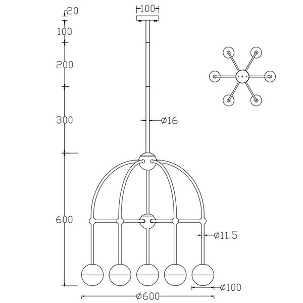 Люстра Heidy Bronze Chandelier 7 Люстра Heidy Bronze Chandelier 7 в Костроме