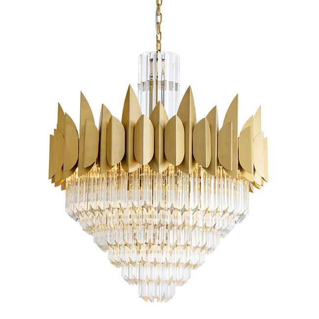 Подвесной светильник KEBO KING CHANDELIER six cascades Латунь Прозрачное Стекло Подвесной светильник KEBO KING CHANDELIER six cascades Латунь Прозрачное Стекло в Костроме | Loft Concept