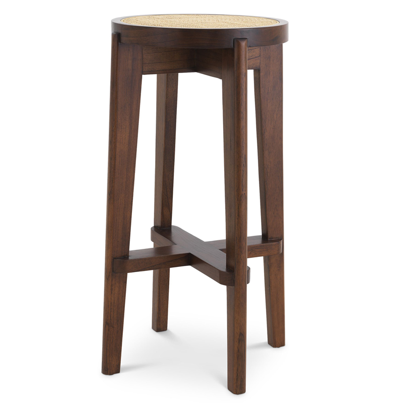 Барный стул Eichholtz Bar Stool Dareau brown Бежевый Коричневый Барный стул Eichholtz Bar Stool Dareau brown Бежевый Коричневый в Костроме | Loft Concept