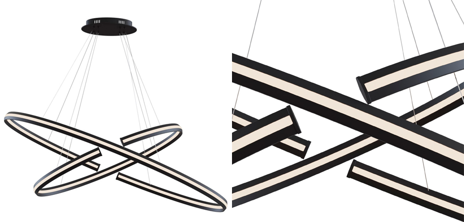Люстра Half Ring Black & White Pendant M Люстра Half Ring Black & White Pendant M - Loft-Concept в Костроме