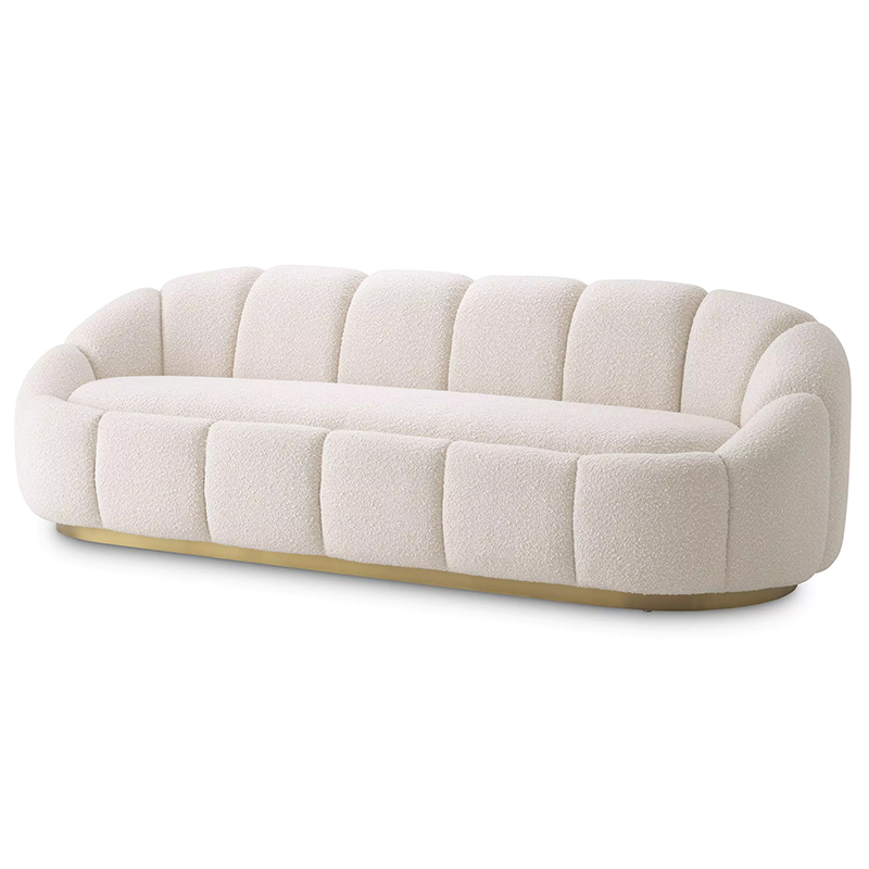 Диван Eichholtz Sofa Inger Boucle Cream Белый Латунь Диван Eichholtz Sofa Inger Boucle Cream Белый Латунь в Костроме | Loft Concept