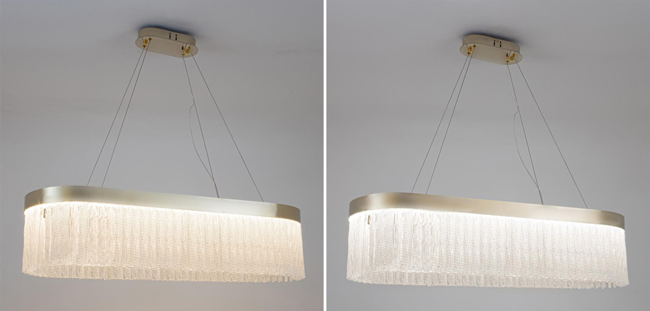 Овальная Светодиодная Люстра Harrison Brass - фото №1