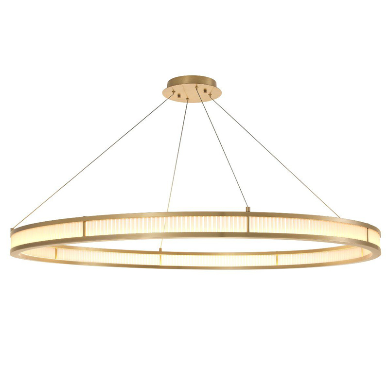 Люстра Eichholtz Chandelier Damien XL Brass Латунь Античная полированная Белое матовое стекло Люстра Eichholtz Chandelier Damien XL Brass Латунь Античная полированная Белое матовое стекло в Костроме | Loft Concept