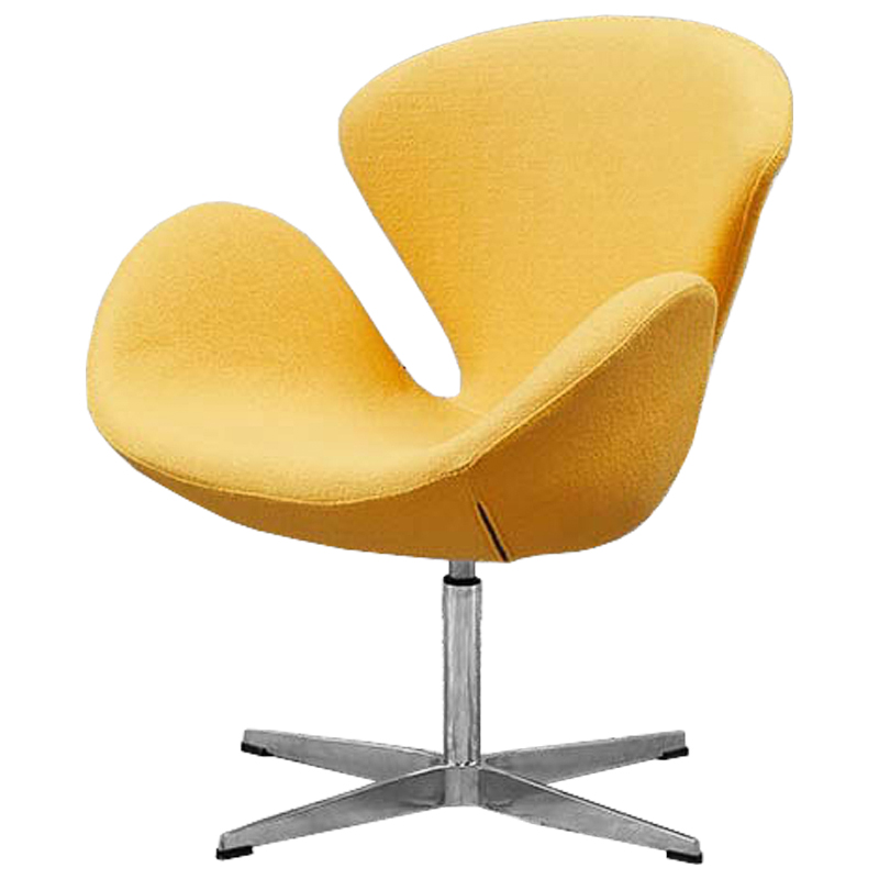 Кресло Swan Chair Yellow Желтый Хром Кресло Swan Chair Yellow Желтый Хром в Костроме | Loft Concept