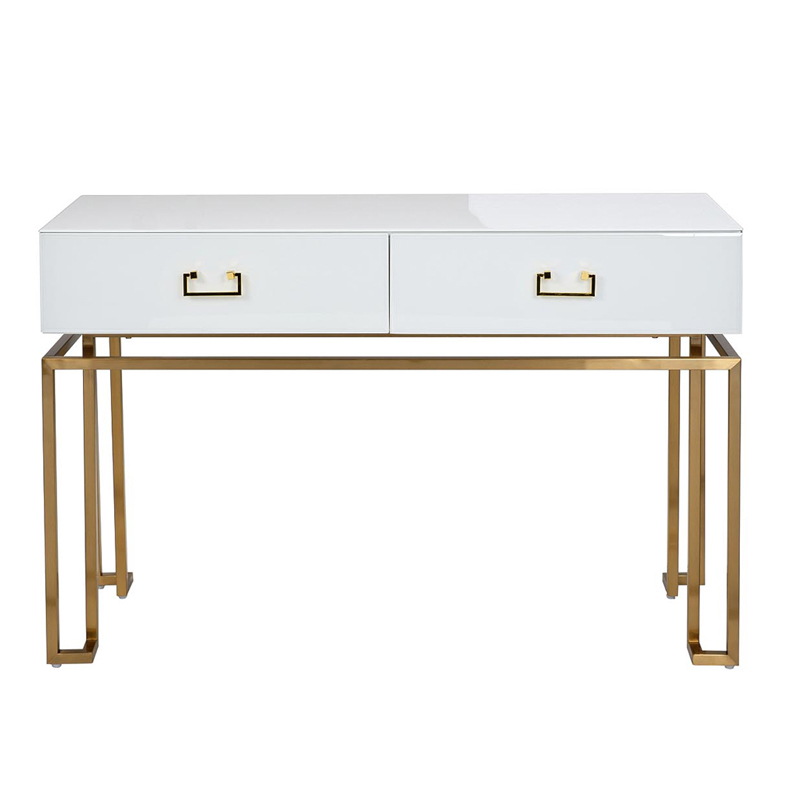 Консоль Magnum Console White Белый матовое золото Консоль Magnum Console White Белый матовое золото в Костроме | Loft Concept