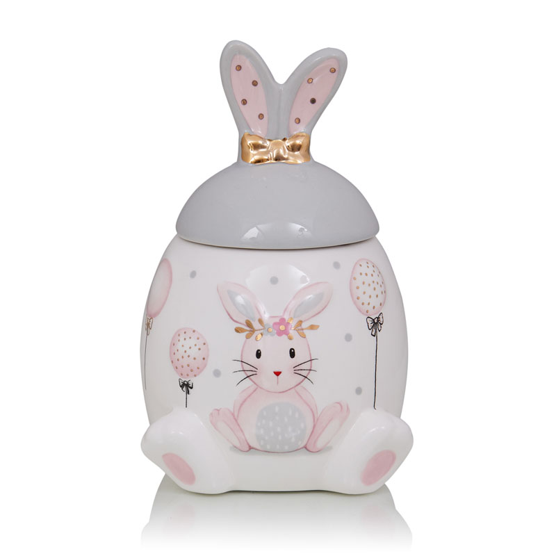Ваза Kids Vase Bunny I Розовый пастельный Серый Ваза Kids Vase Bunny I Розовый пастельный Серый в Костроме | Loft Concept