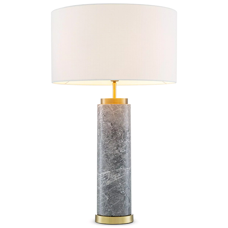 Настольная лампа Eichholtz Table Lamp Lxry Grey Marble Серый Латунь Белый Настольная лампа Eichholtz Table Lamp Lxry Grey Marble Серый Латунь Белый в Костроме | Loft Concept