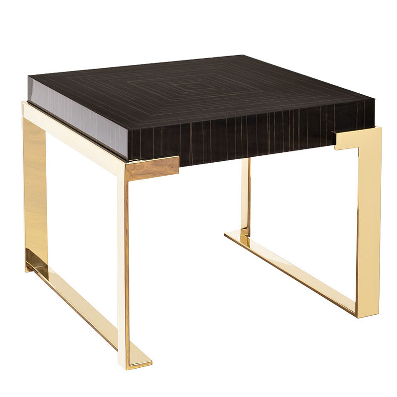 Приставной стол Mercer Golden Geometry Коричневый Глянцевое золото Приставной стол Mercer Golden Geometry Коричневый Глянцевое золото в Костроме | Loft Concept