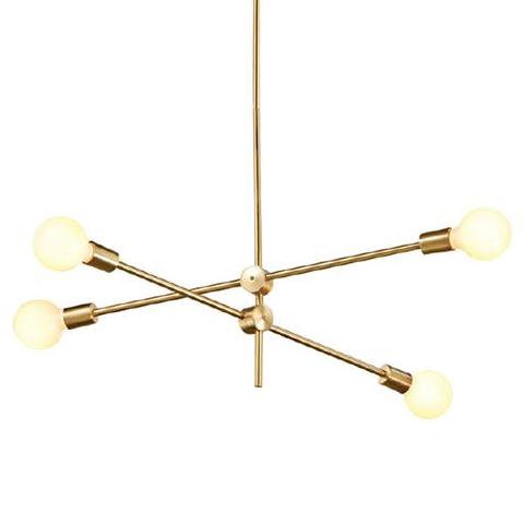 Люстра Cliff Pendant 4 плафона Золотой Люстра Cliff Pendant 4 плафона Золотой в Костроме | Loft Concept