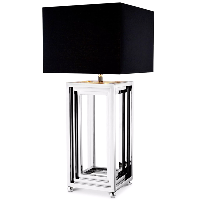 Настольная лампа Eichholtz Table Lamp Menaggio Nickel Черный Никель Настольная лампа Eichholtz Table Lamp Menaggio Nickel Черный Никель в Костроме | Loft Concept