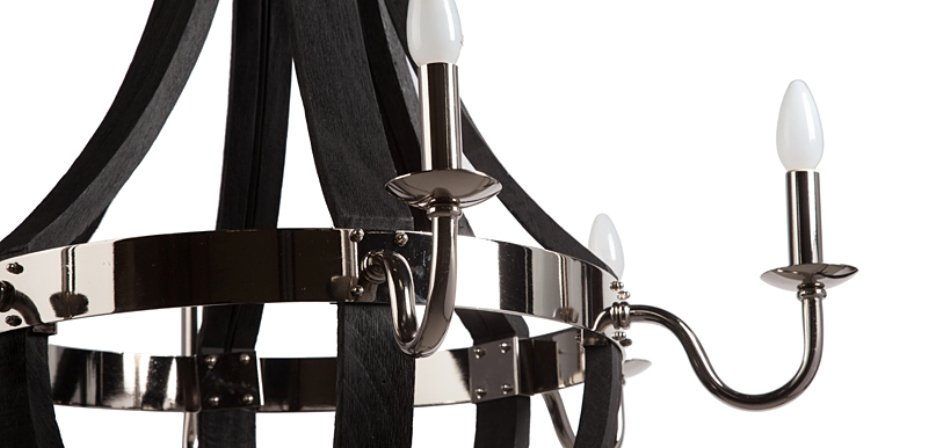 Люстра RH Wine Barrel chandelier Polished nickel Люстра RH Wine Barrel chandelier Polished nickel - Loft-Concept в Костроме