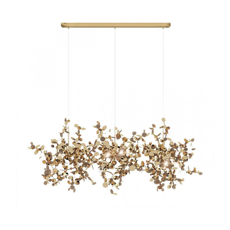 Люстра Terzani Argent Suspension Linear Gold длина 85 см Золотой Люстра Terzani Argent Suspension Linear Gold длина 85 см Золотой в Костроме | Loft Concept