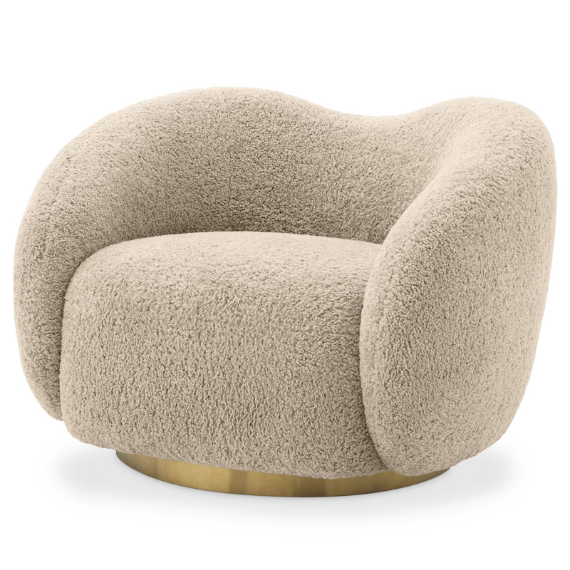 Кресло Eichholtz Swivel Chair Diego Песочный Латунь Кресло Eichholtz Swivel Chair Diego Песочный Латунь в Костроме | Loft Concept
