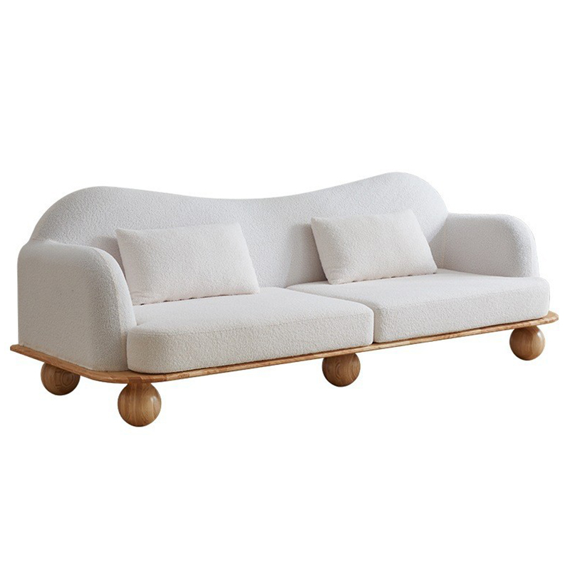 Диван Gould Wooden Forms Sofa Коричневый Белый Диван Gould Wooden Forms Sofa Коричневый Белый в Костроме | Loft Concept