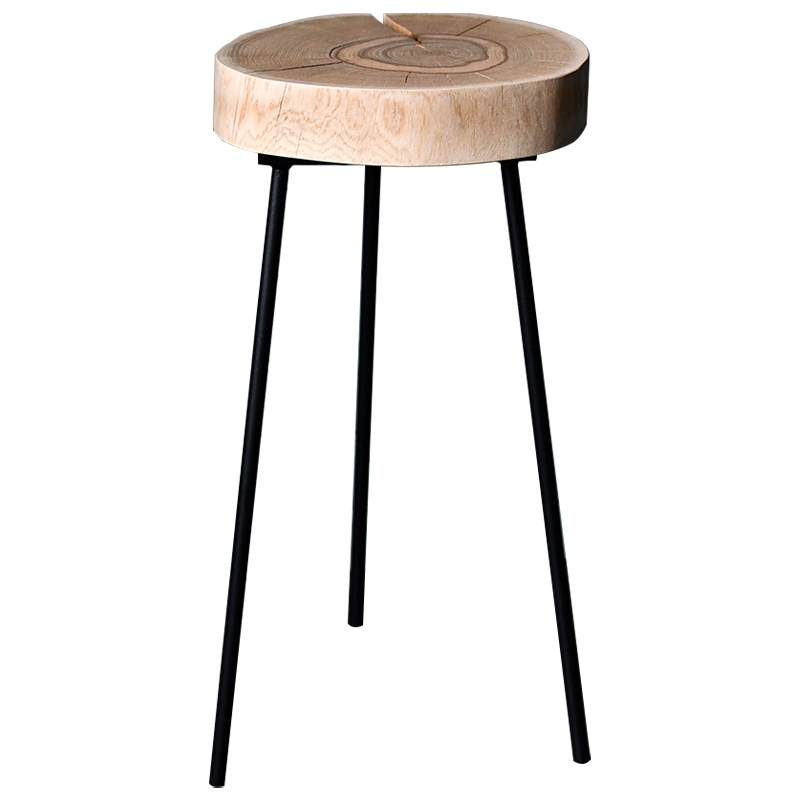 Приставной стол Neave Industrial Metal Rust Side Table Светлый дуб Черный Приставной стол Neave Industrial Metal Rust Side Table Светлый дуб Черный в Костроме | Loft Concept