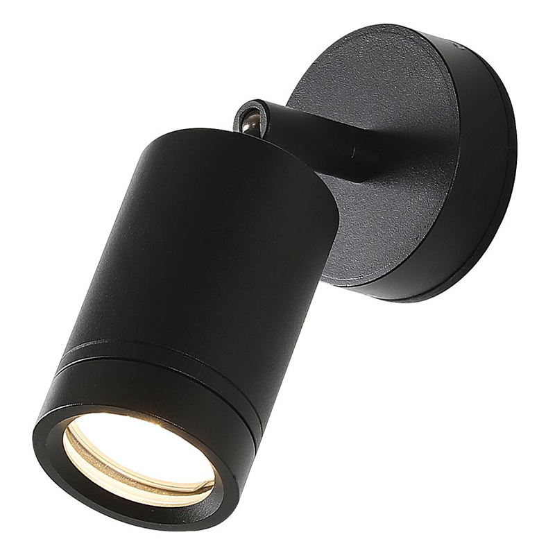 Уличное бра с поворотным спотом PLAIN LIGHT Черный Прозрачный Уличное бра с поворотным спотом PLAIN LIGHT Черный Прозрачный в Костроме | Loft Concept