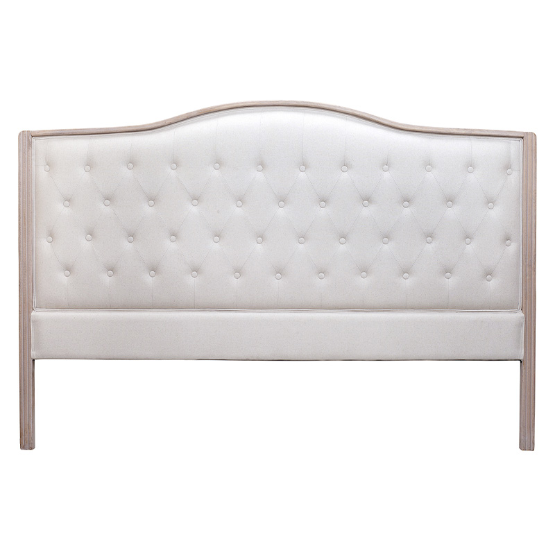Изголовье кровати бежевое с мягкой обивкой из рогожки и льна Agatha Headboard Бежевый Коричневый Изголовье кровати бежевое с мягкой обивкой из рогожки и льна Agatha Headboard Бежевый Коричневый в Костроме | Loft Concept