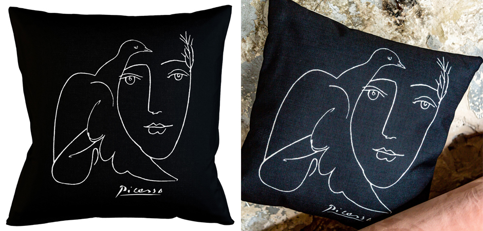 Декоративная подушка White Silhouette Dove Pillow Декоративная подушка White Silhouette Dove Pillow - Loft-Concept в Костроме