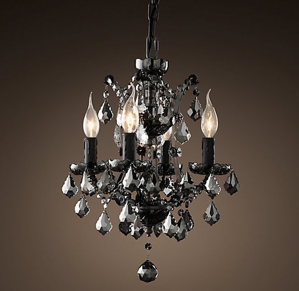 Люстра 19TH C. ROCOCO IRON & Smok CRYSTAL 4 Графит Стекло Смок Люстра 19TH C. ROCOCO IRON & Smok CRYSTAL 4 Графит Стекло Смок в Костроме | Loft Concept