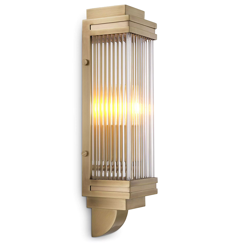 Бра Eichholtz Wall Lamp Bassett Латунь Прозрачное Стекло Бра Eichholtz Wall Lamp Bassett Латунь Прозрачное Стекло в Костроме | Loft Concept