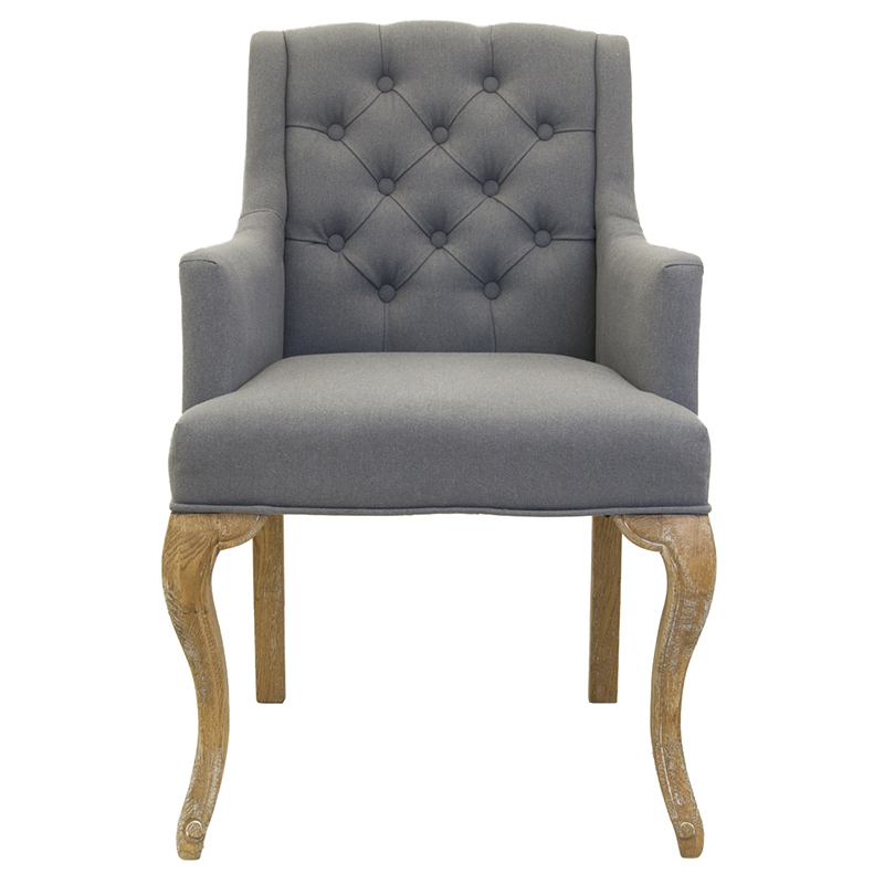 Кресло Mason Classical Armchair grey flax Серый Коричневый Кресло Mason Classical Armchair grey flax Серый Коричневый в Костроме | Loft Concept