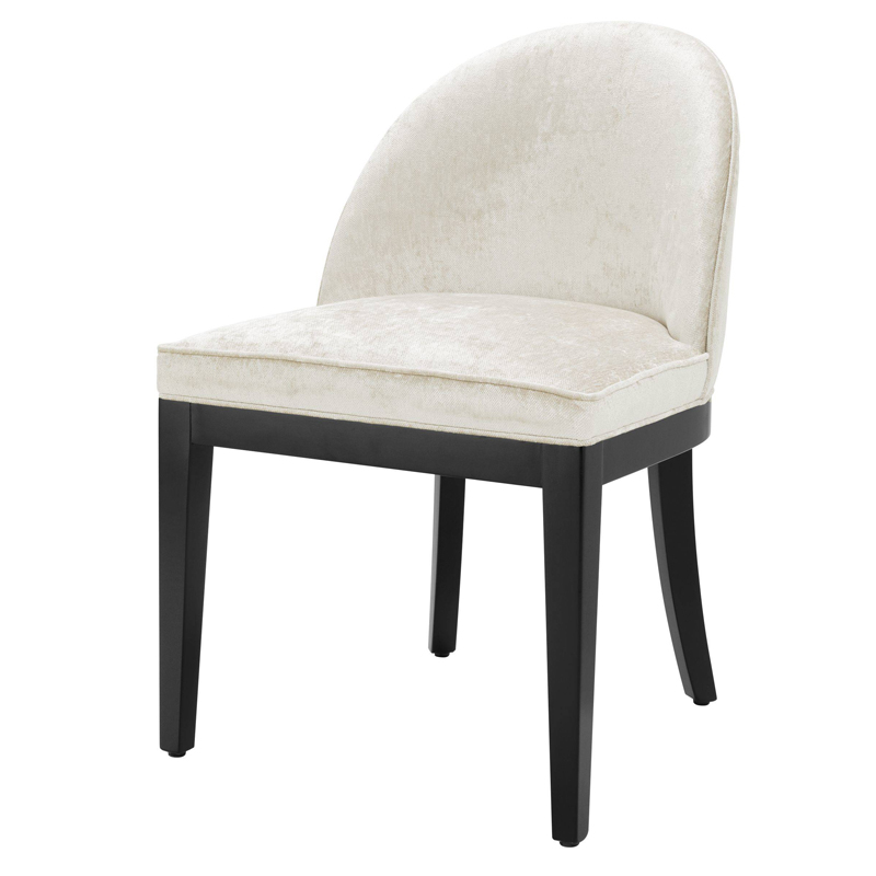 Стул Eichholtz Dining Chair Fallon Mirage off-white Белый Черный Стул Eichholtz Dining Chair Fallon Mirage off-white Белый Черный в Костроме | Loft Concept