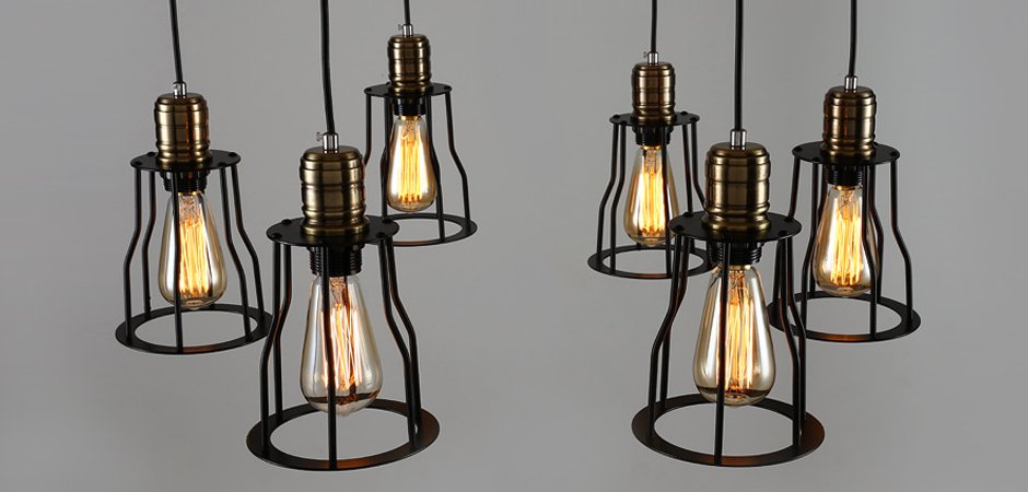 Люстра Loft Industrial 6 wire Cage Filament Pendant Люстра Loft Industrial 6 wire Cage Filament Pendant - Loft-Concept в Костроме
