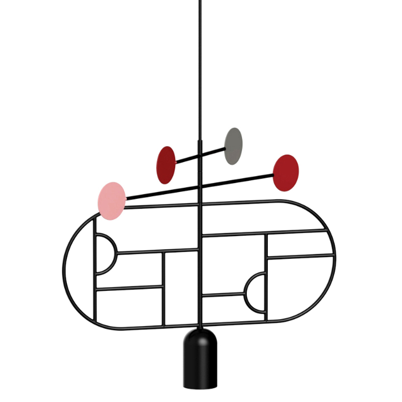 Подвесной Светильник Lines & Dots Home Adventures LDS03 Черный матовый Красный Розовый Подвесной Светильник Lines & Dots Home Adventures LDS03 Черный матовый Красный Розовый в Костроме | Loft Concept