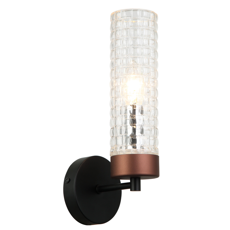 Бра Otes Sconce Черный Коричневый Прозрачный Бра Otes Sconce Черный Коричневый Прозрачный в Костроме | Loft Concept