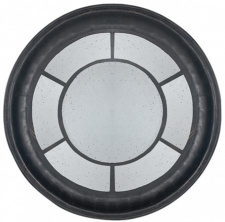 Зеркало настенное состаренное Black Round Window Черный Зеркало настенное состаренное Black Round Window Черный в Костроме | Loft Concept