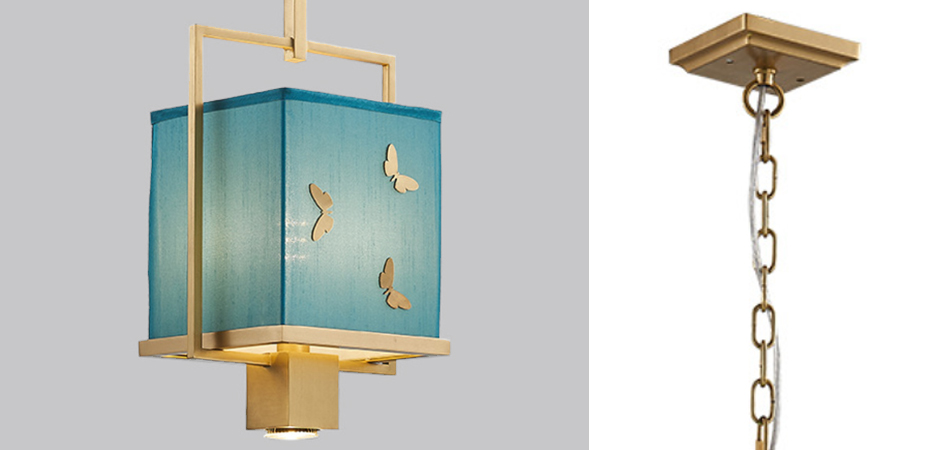 Светильник с бабочками Butterflies Blue Background Hanging lamp Светильник с бабочками Butterflies Blue Background Hanging lamp - Loft-Concept в Костроме