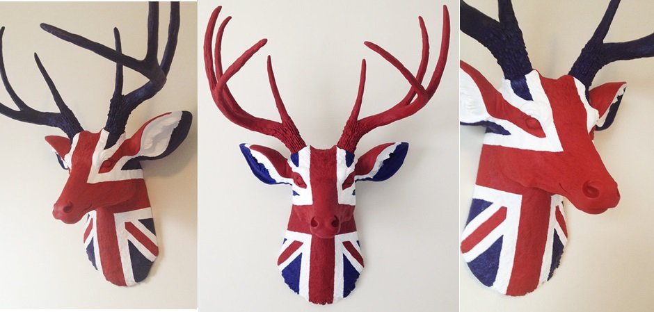 Голова оленя - Union jack Голова оленя - Union jack - Loft-Concept в Костроме