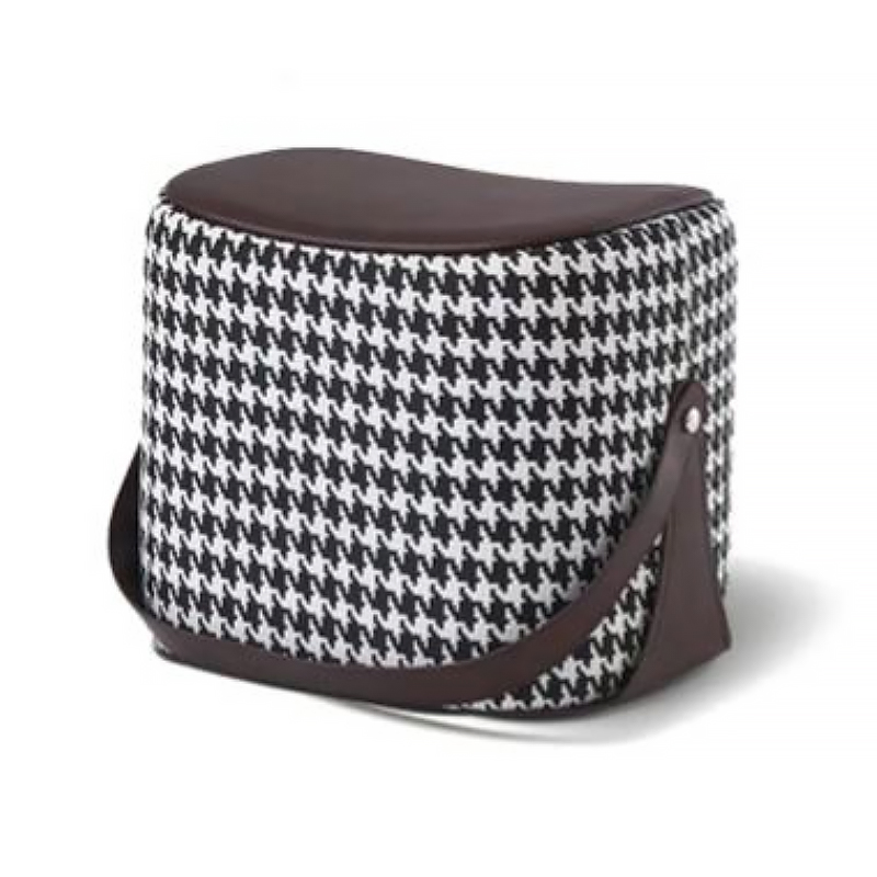 Пуф Langtry Pouf Black & White Коричневый Черно-белый Пуф Langtry Pouf Black & White Коричневый Черно-белый в Костроме | Loft Concept