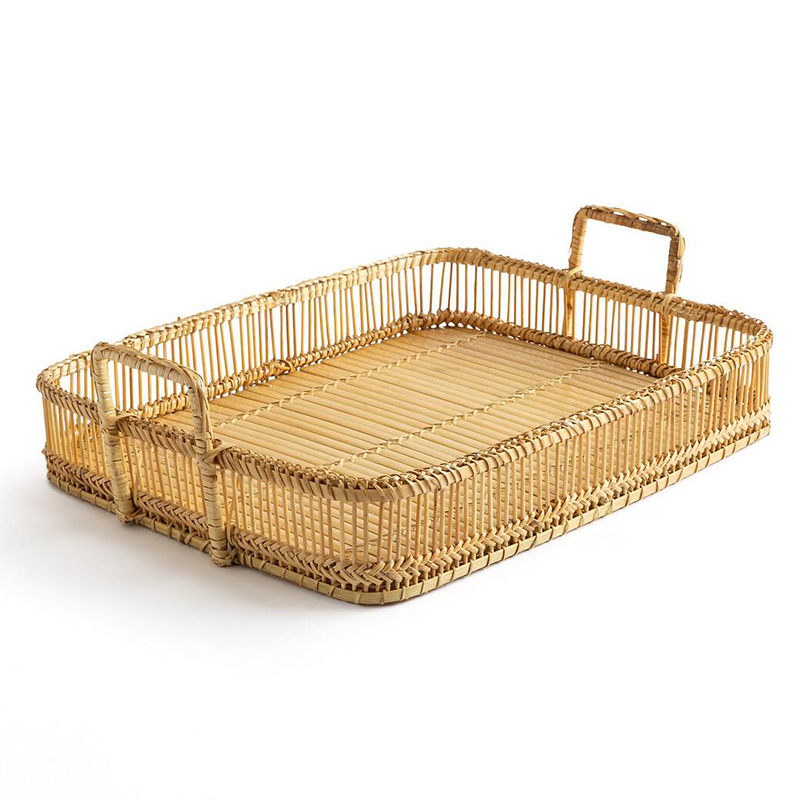 Поднос Wicker Bamboo Rattan Бежевый Поднос Wicker Bamboo Rattan Бежевый в Костроме | Loft Concept