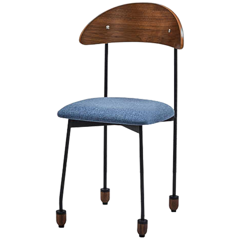 Стул Comhall Stool Коричневый Черный Светло-синий Стул Comhall Stool Коричневый Черный Светло-синий в Костроме | Loft Concept