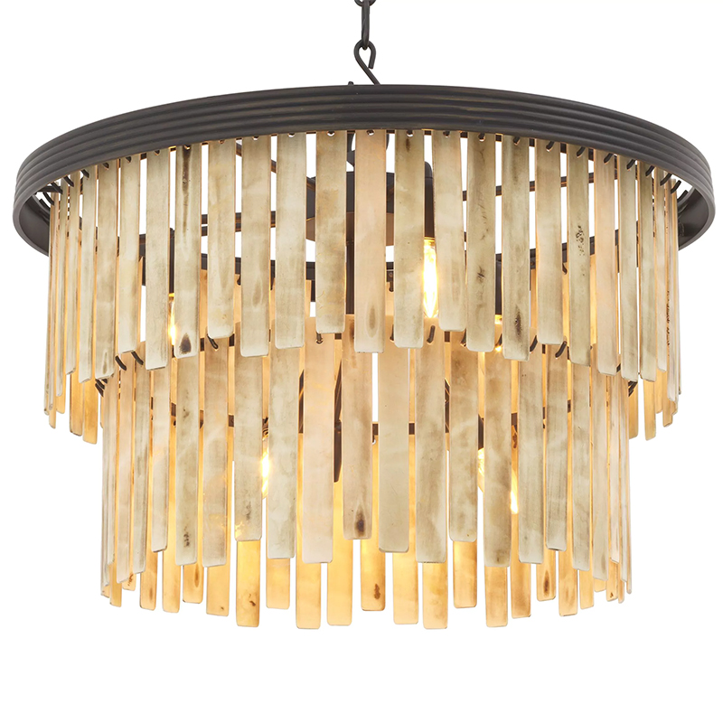 Люстра Eichholtz Chandelier Arizona S Темная бронза Бежевый Люстра Eichholtz Chandelier Arizona S Темная бронза Бежевый в Костроме | Loft Concept