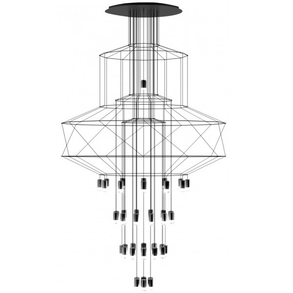 Люстра Wireflow Chandelier 0374 Suspension lamp Черный Люстра Wireflow Chandelier 0374 Suspension lamp Черный в Костроме | Loft Concept