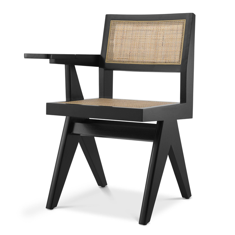 Стул Eichholtz Chair Niclas With Desk black Бежевый Черный Стул Eichholtz Chair Niclas With Desk black Бежевый Черный в Костроме | Loft Concept