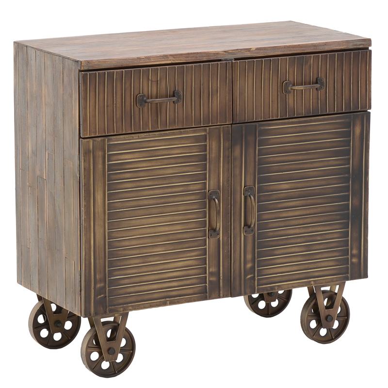 Комод в стиле Лофт на колёсах Mojens Loft Chest of Drawers Темная бронза Коричневый винтаж Комод в стиле Лофт на колёсах Mojens Loft Chest of Drawers Темная бронза Коричневый винтаж в Костроме | Loft Concept