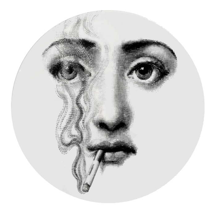 Декоративная тарелка Fornasetti 081 Черный Декоративная тарелка Fornasetti 081 Черный в Костроме | Loft Concept