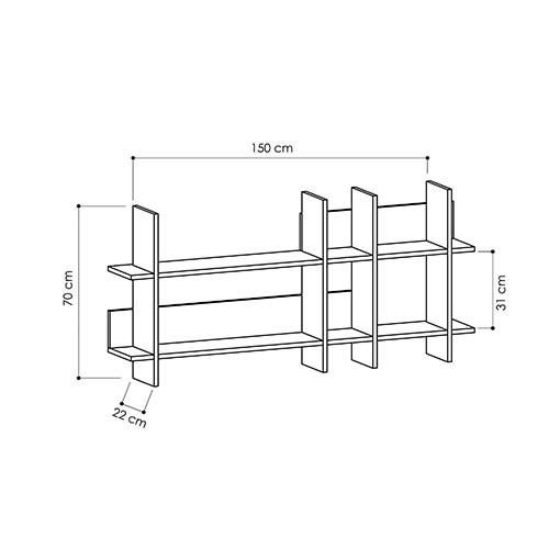 Полка прямая подвесная двухъярусная цвета антрацит BEADS BOOKCASE ANTHRACITE Полка прямая подвесная двухъярусная цвета антрацит BEADS BOOKCASE ANTHRACITE в Костроме