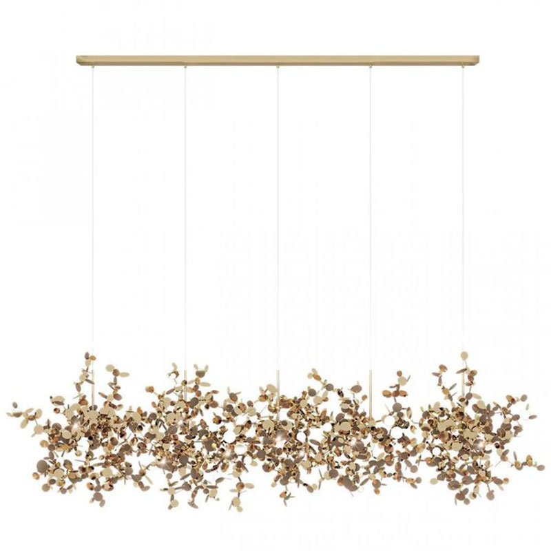 Люстра Terzani Argent Suspension Linear Gold длина 150 см Золотой Люстра Terzani Argent Suspension Linear Gold длина 150 см Золотой в Костроме | Loft Concept