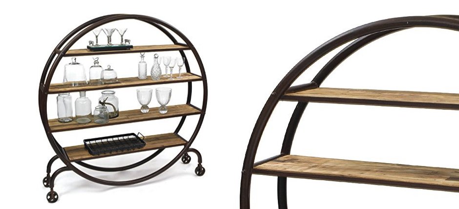 Стеллаж Industrial Metal Round Bookshelf Стеллаж Industrial Metal Round Bookshelf - Loft-Concept в Костроме