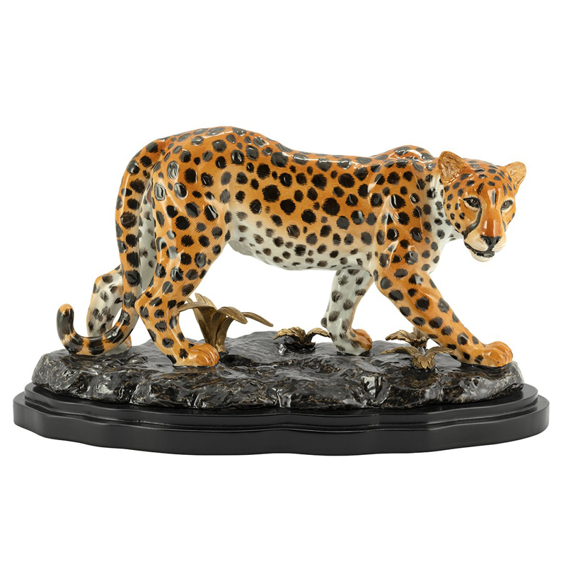 Статуэтка WALKING LEO ATLANTA Карамель Черный Бронза Статуэтка WALKING LEO ATLANTA Карамель Черный Бронза в Костроме | Loft Concept