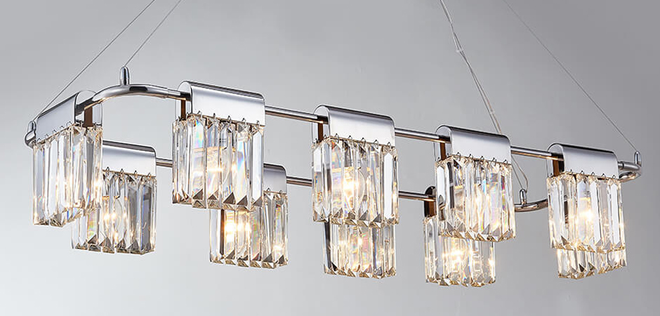 Люстра Crystal Pendants chrome 10 Люстра Crystal Pendants chrome 10 - Loft-Concept в Костроме