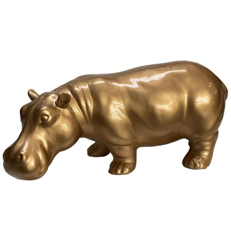 Статуэтка Abhika Hippo Bisc. Gold Золотой Статуэтка Abhika Hippo Bisc. Gold Золотой в Костроме | Loft Concept