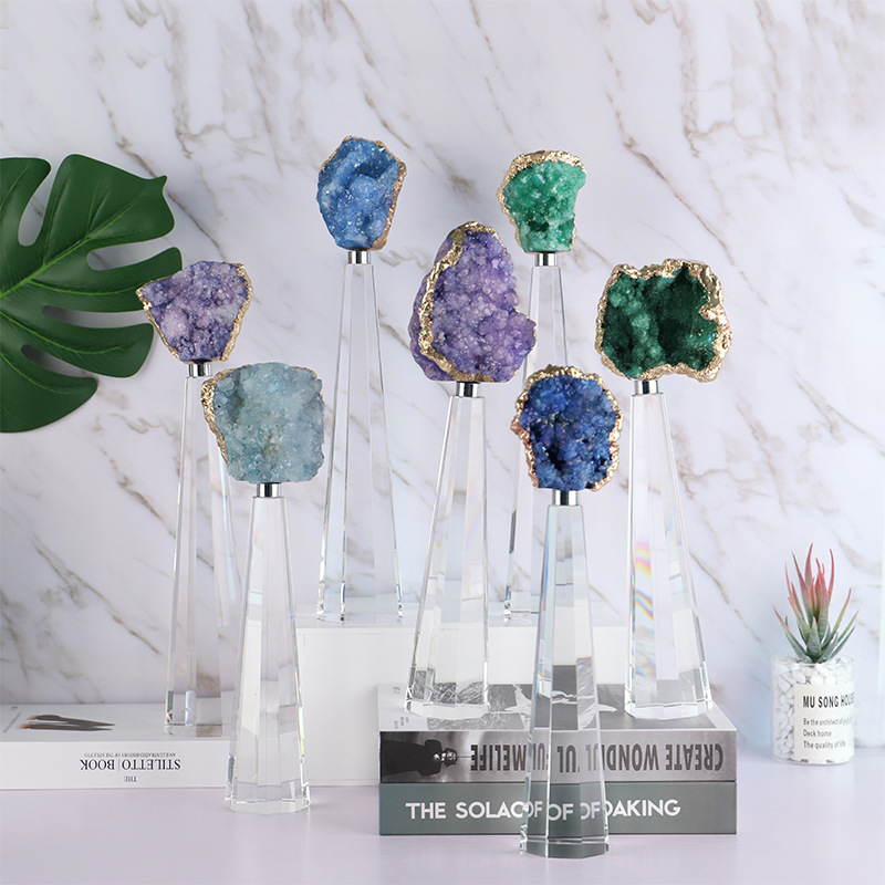 Статуэтка Druse Statuette Прозрачный Violet Dusk ( фиолетовый сумрак ) Синий Голубой пастельный Статуэтка Druse Statuette Прозрачный Violet Dusk ( фиолетовый сумрак ) Синий Голубой пастельный в Костроме | Loft Concept