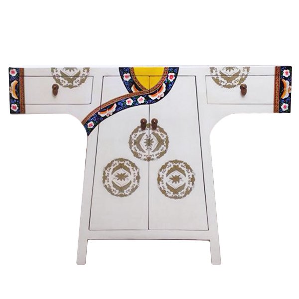 Китайская консоль White oriental robe Белый в Костроме | Loft Concept 