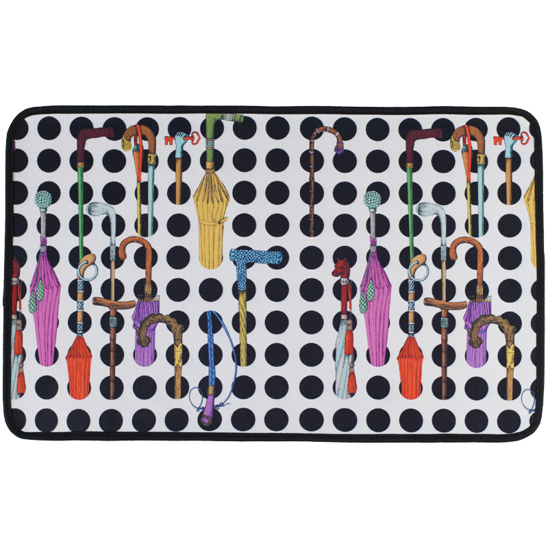 Ковер Umbrellas And Canes Fornasetti Rug Мульти Черно-белый Ковер Umbrellas And Canes Fornasetti Rug Мульти Черно-белый в Костроме | Loft Concept